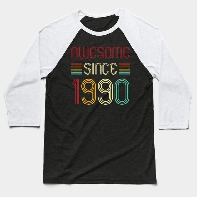 Vintage Awesome Since 1990 Baseball T-Shirt by Che Tam CHIPS